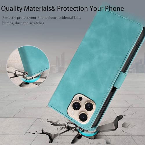 Étui en cuir iPhone 16 Pro Max vert finition premium antichoc - 6