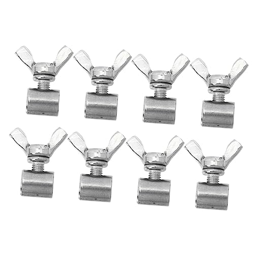8pcs Wire Rope Butterfly Buckle Cord Clip Wire Clips for Cords Wire Rope Cable Clip Clamp Wire Curtain Hanging System Wire Clamp Cable Clamp Outdoor Cable Clips Small Clamps Silver KICHOUSE