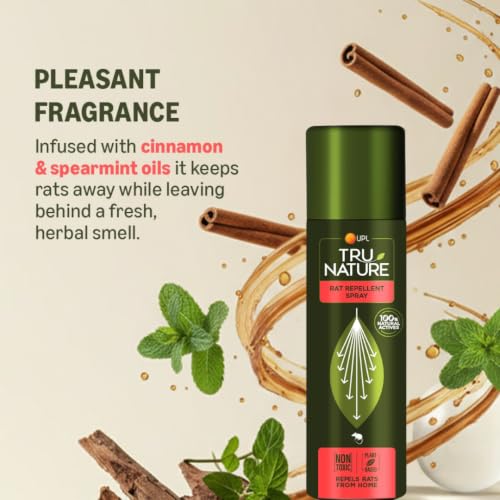 Image of Tru Nature Herbal Rat Repellent Spray - 200 ml for Home | Non-Toxic | Plant Based | 100% Chemical Free | No Kill Only Repel