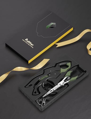 Image of Fish Gripper 9.2 inch,Muti-Function Line Cutter Fishing Pliers, Saltwater Fishing Tool Kit,Fishing Gear with Fishing Lanyard