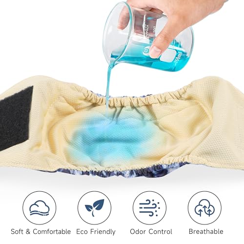 Image of 5 Pack Dog Diapers Male Reusable, Belly Bands for Male Dogs, High Absorbing Dog Pee Wraps for Doggie in Incontinence and Training Tiedye XXL