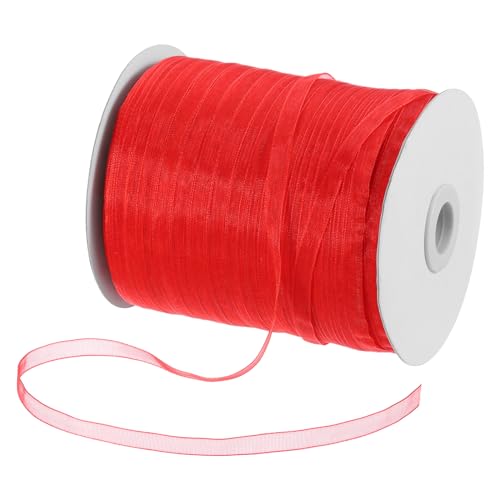 DMiotech 500 Yards Organza Ribbon 1/4" Magenta Chiffon Ribbon
