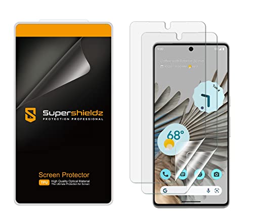 Supershieldz (2 Pack) Designed for Google (Pixel 7 Pro) Screen Protector High Definition Clear Shield (TPU)