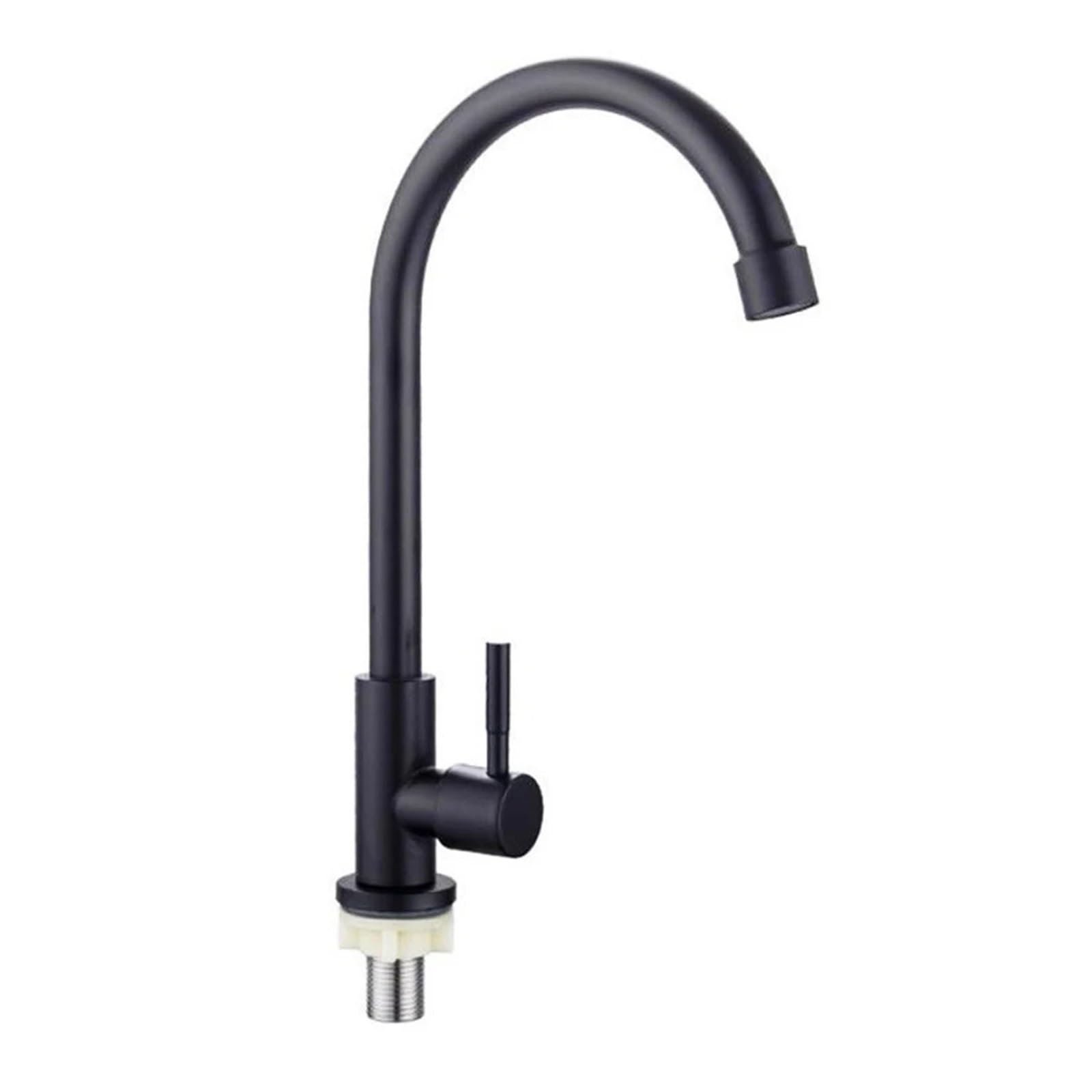 Robinet de cuisine noir design moderne en acier inoxydable 304 brossé