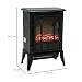 HOMCOM Chimenea Eléctrica de Pie Movible y Decorativo Calefactor Estufa 1000/2000W Llama...