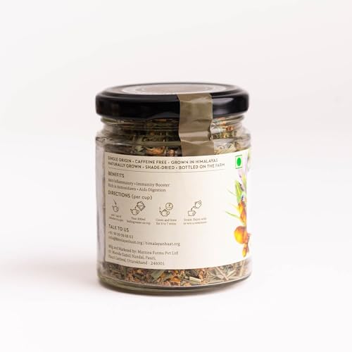Image of Himalayan Haat Lemongrass, Ginger & Turmeric Infusion - Caffeine-Free Herbal Tea Blend for Immunity, Digestion & Inflammation Relief | Rich in Antioxidants | 30g