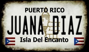 Juana Diaz Puerto Rico State License Plate Magnet M-2848