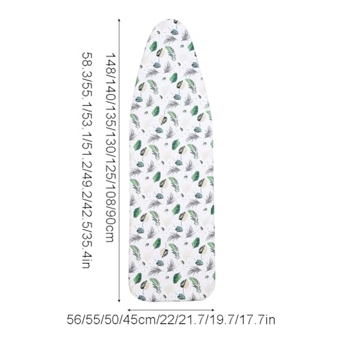 Funda ajustable de algodón para tabla de planchar con diseño acolchado, bordes elásticos y cierres para un planchado eficiente y sin arrugas para todas las tablas estándar