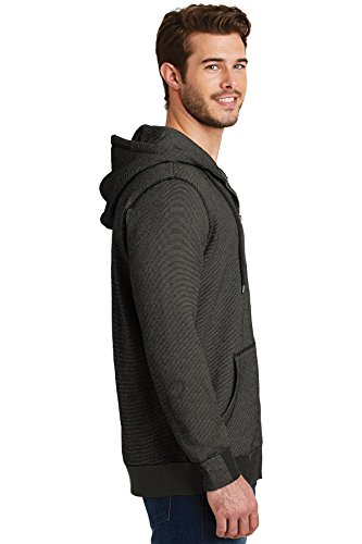 District Made Men's Mini Stripe Full Zip Hoodie2