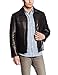 Tommy Hilfiger Men's Open Bottom Classic Leather Jacket, Black, Medium
