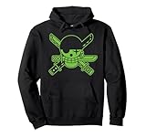 One Piece Anime Green Roronoa Zoro Jolly Roger Pullover Hoodie