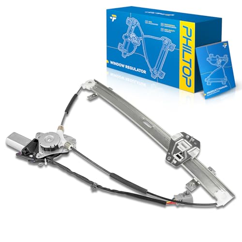 Image of PHILTOP 741-302 Front Left Driver Side Power Window Regulator and Motor | Compatible with Honda CR-V 2002-2006. Replaces 741-302