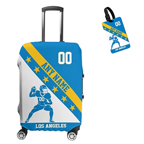 Custom Los Angeles Style Luggage Cover Personalized with Name and Number Printing, Durable Stretchable Travel Suitcase Cover, For 18-32 Inch