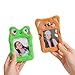 Cute Plush Kpop Photocard Holder with Keychain, Cartoon Bunny Puppy Cat Frog Photo Sleeve ID Bank Credit Card Holder Protector