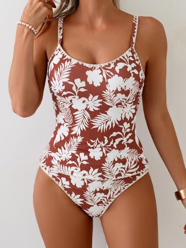 Image of Eomenie Tankini Swimsuit for Women Tummy Control Ruched Two Piece Bathing Suits High Waisted Shell Stitch Swimwear