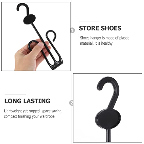 Lioobo Pack Of 15 Shoe Display Hook Shoes Drying Rack Plastic Shoes Hanger For Shop Home Supermarket Mall Black #TOP5