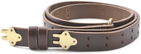 M1907 Leather Rifle Sling Premium Drum Dyed Leather fits M1 Garand M1903 Springfield
