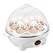 Steamer Egg Cooker/Boiler Electronic Egg Poacher Rapid Egg Maker Scrambled Eggs with 7 Egg Capacity Auto Shut off White