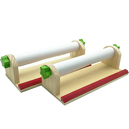 Beipoo 2 Packs Wooden Tabletop Paper Roll Dispenser With 70G High Density Paper(12 Inches X 75 Feet), Art Supplies For Painting,Kids Activity Organizing,Sticker Storage,And Learning Centers #TOP6