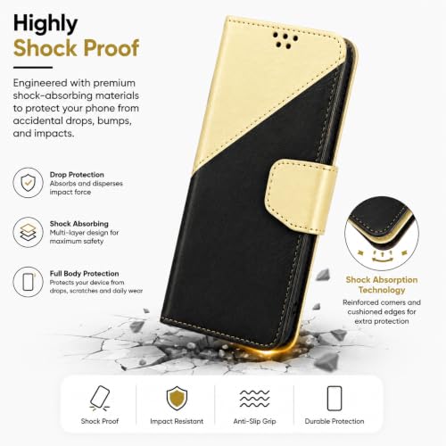 Image of SBMS Flip Cover for Oppo K13 5G Back Cover Case with Magnatic Closure | Inbuilt Stand | Card & Money Pocket (MultiBlack)