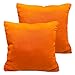 Meishida Juego De 2 Fundas De Super Loneta para Cojines de Sofá y Cama, con La Cremallera Oculta (Naranja, 50 x 50 cm)