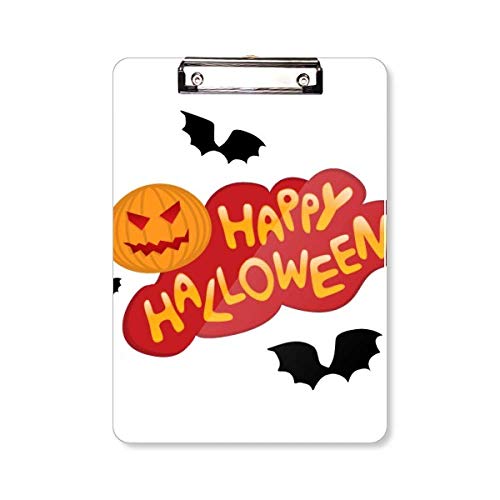 Plaque de support A4 Halloween porte-bloc rigide et pince de bureau