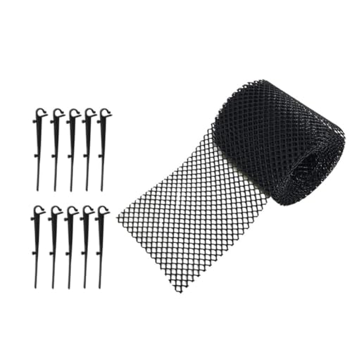 HOMSFOU Protección Para Canalones De Plástico Protector Anticaída De Malla De Jardín Para Filtro De Canalones y Bajantes