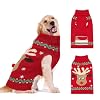 YUEPET Christmas Dog Sweaters Pullover Reindeer Snowflake Christmas Dog Outfits with Leash Hole Classic Turtleneck Dog Clothes for Puppies Medium DogsL