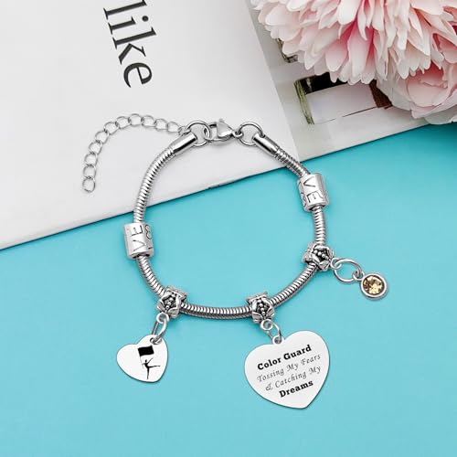 Color Guard Gift Jewelry Inspirational Color Guard Gift Color Guard Team Gifts Inspirational Gift for Color Guard Senior Color Guard Gifts Birthday Tossing My Fears Catching My Dreams3