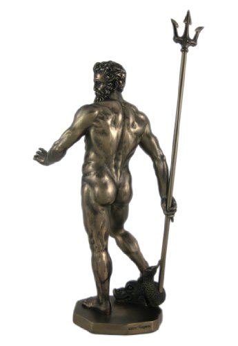 Estatua de Poseidón Griego en Bronce Veronese Design miniatura 3