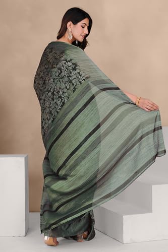 Image of MIRCHI FASHION Saree for Woman Chiffon Kalamkari Design | Professional Office Wear Lightweight Sari for All-Day Comfort with Blouse (Available in 15 Colors)