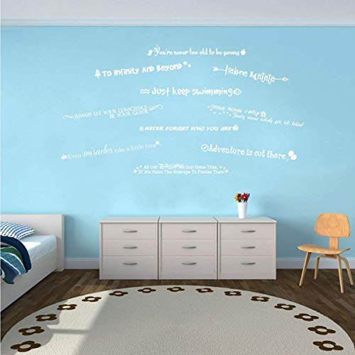 Ewdsqs Stairway Decals Quote Wall Sticker For Stairs Staircase Decor Stair Vinyl Disney Quotes Stairway Decals Set 10 Family Decor Bedroom Home #TOP1