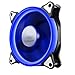 QICC Wentylator obudowy LED 140mm wentylatory ciche łożysko ślizgowe 12V 3pin + 4pin pulpit PC wentylator chłodzenie komputera chłodnica procesora chłodnice (Color : Blue)