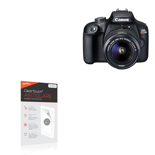 BoxWave Screen Protector Compatible With Canon Eos Rebel T100 (2628C003) - ClearTouch Anti-Glare (2-Pack), Anti-Fingerprint Matte Film Skin