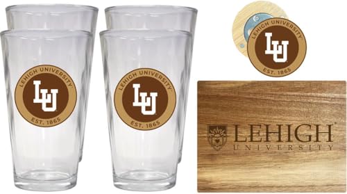 Set de 4 vasos pint y tabla de cortar de madera