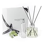 Valentte Luxury Scented Reed Diffuser & Room Mist Gift Set, Essential Oil Aroma for Home, Long Lasting Fragrance, Made in the UK (Lemongrass & Rosemary 100ml & 30ml) – Gift for Her