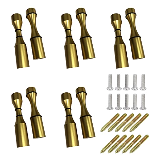5 Sets Matte Gold Vino Pins Single Bottle Display Wall Mount Aluminum Wine Rack Pegs