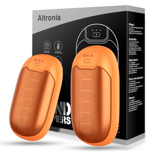 Scaldamani Ricaricabile, 2 Pack Riscaldatore Magnetico Elettrico Portatile 6000mAh, Tascabile, Ultra Leggero e Sottile, 3 Livelli di Calore fino 123.8°F, Perfetto per Campeggio Raynauds UT3 Lite