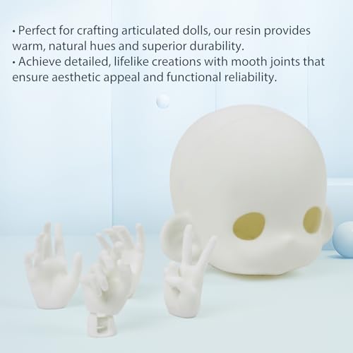 Image of Tough 3D Printer Resin, Wear Resistant & Impact-Tough Resin for BJD Models & Articulated Figures, High Precision Soomth Matte Finish 3D Printing Liquid for LCD DLP MSLA Printers (White, 1KG)