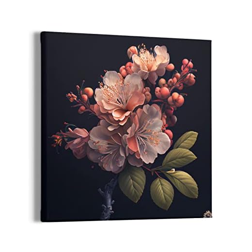 WAHJA Flores hiperrealistas en la rama Zbrush Estilo Sutiles Gradientes Applecore Ilustración Digital