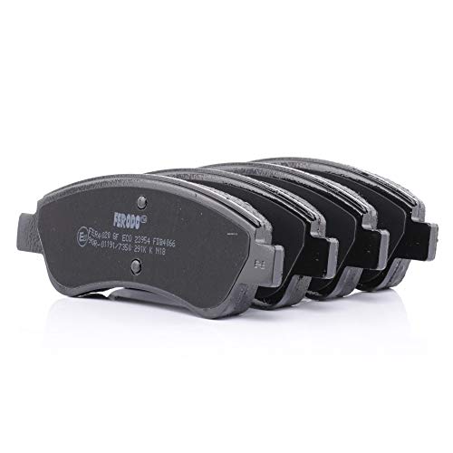 FERODO Juego de pastillas de freno no preparado para indicador de desgaste con accesorios FDB4066 Juego de pastillas de freno