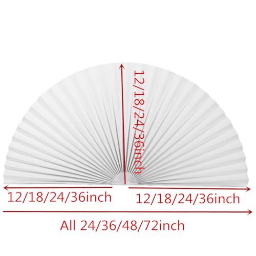 Garayma Arch Window Pleated Blinds Half Circle Window Shades Cordless Non-Woven Self Adhesive Shades Half Moon Round Window Cover Easy to Cut & Install CM not inch by Garayma - Used condition - Image 3