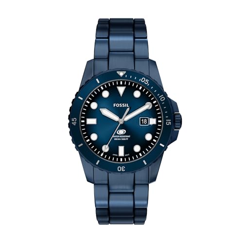 Montre Fossil homme FS6166 fini les pannes grâce au quartz et cadran bleu lisible