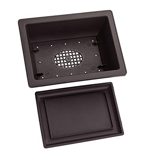 Laniakea 12 Pack Bonsai Pot With Trays 6.5 Inch Nursery Pots With Drainage Plastic Bonsai Training Pots For Home Furnishings Décor Flower Nursery Brown #TOP5