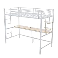 ホワイト ロフトベッド デスク付き 楽天市場】ロフトベッド デスクベッド システムベッド システム