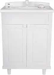 Gabinete para Banheiro em Plástico com Lavatório Clássica Astra sem Torneira Branco