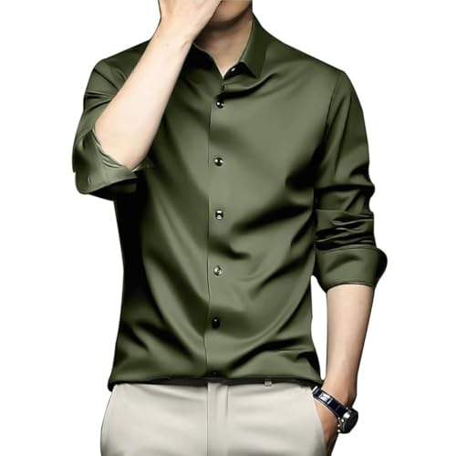 75% OFF DEELMO Men's Satin Silk Casual Shirt – Stylish Solid Full‑Sleeve Shirt Review & Price Drop