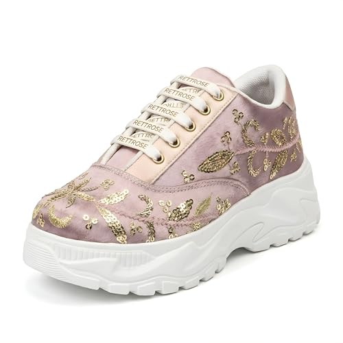 Gulnaar Blush Sneakers | Women’s Ethnic Footwear | Blush Design