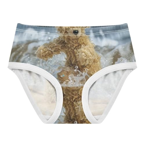 Underwear for Girls, Cool Bear Toddler Briefs, Girls Underwear Cotton, 2T–8 Years