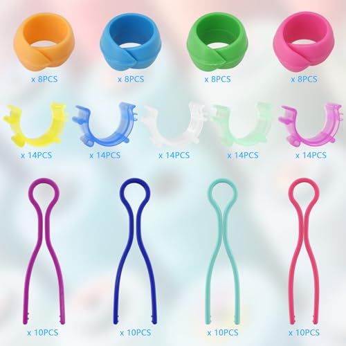 SHRJ Conjunto de 142 Peças de Amigos de Linha de Bobina, Clipes Organizadores de Linha de Costura, C